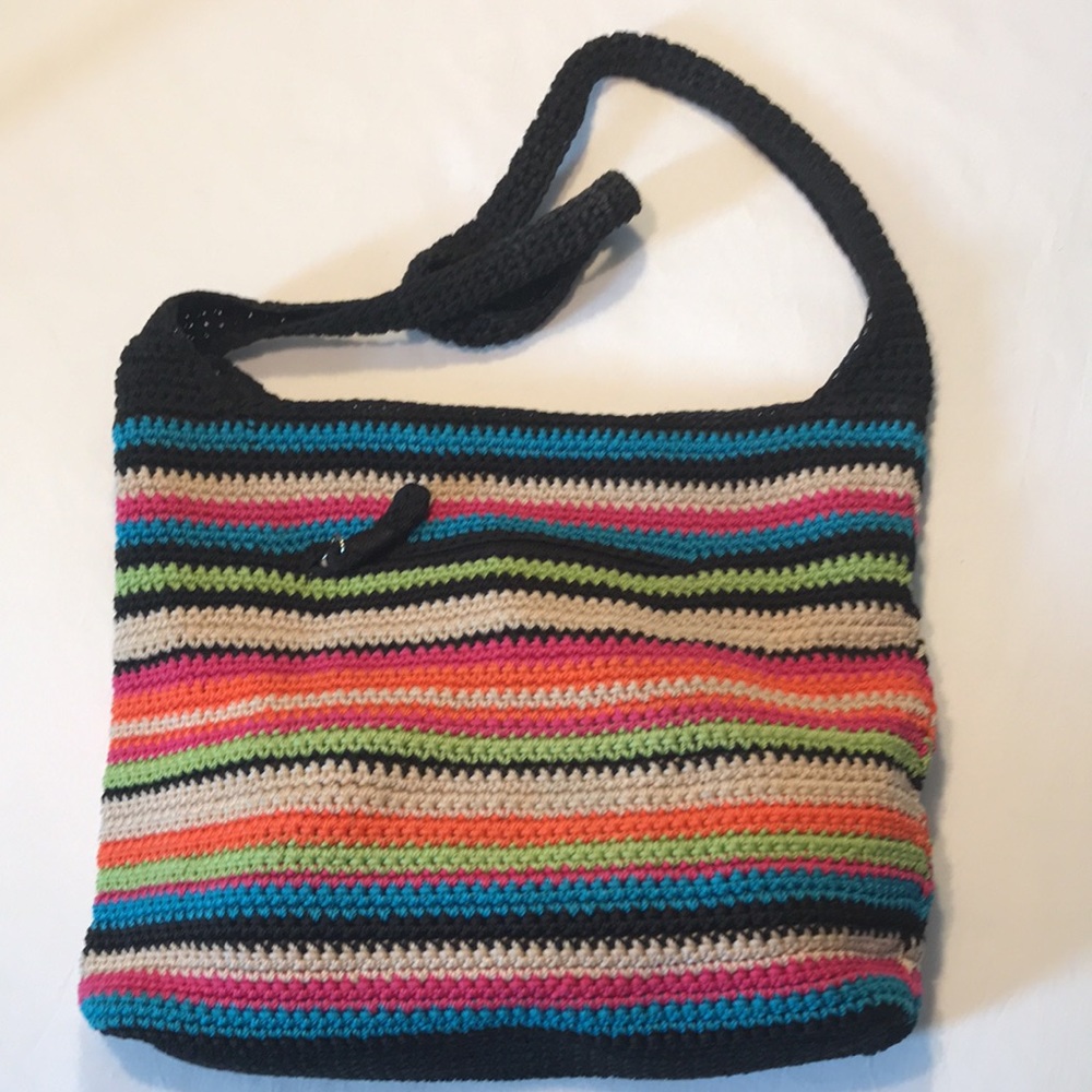 The SAK Multi-Color Crochet Crossbody Shoulder Bag